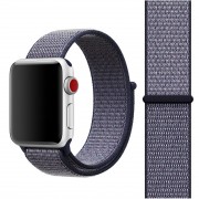 Ремешок для Apple Watch 42-44mm, нейлоновый на липучке, фиолетовый (букле)