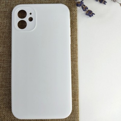 Чехол-накладка для iPhone 12 Silicone Case (без лого) №09, белый