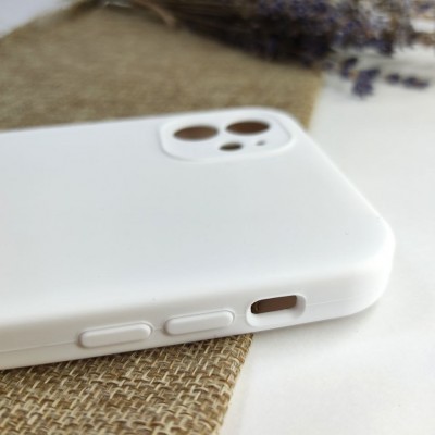 Чехол-накладка для iPhone 12 Silicone Case (без лого) №09, белый