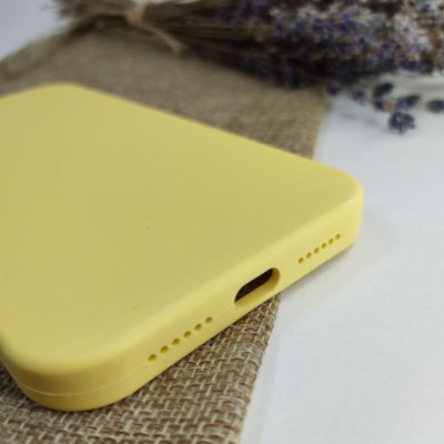 Чехол-накладка для iPhone 12 Mini Silicone Case (без лого) №04, желтый