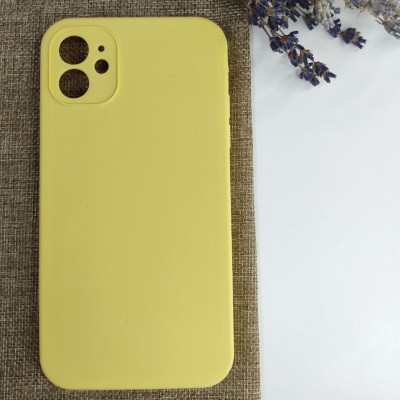 Чехол-накладка для iPhone 13 Mini Silicone Case (без лого) №04, желтый
