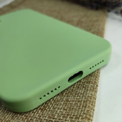 Чехол-накладка для iPhone 13 Mini Silicone Case (без лого) №01, ментол
