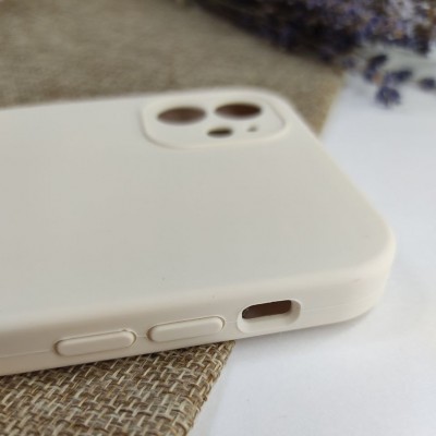 Чехол-накладка для iPhone 12 Mini Silicone Case (без лого) №11, античный белый