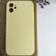 Чехол-накладка для iPhone 12 Silicone Case (без лого) №51, желтая канарейка