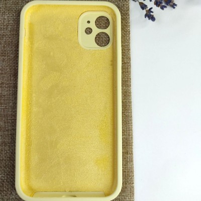 Чехол-накладка для iPhone 12 Pro Max Silicone Case (без лого) №51, желтая канарейка