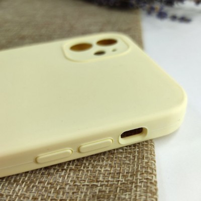 Чехол-накладка для iPhone 12 Mini Silicone Case (без лого) №51, желтая канарейка
