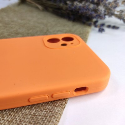 Чехол-накладка для iPhone 12 Mini Silicone Case (без лого) №56, папайя