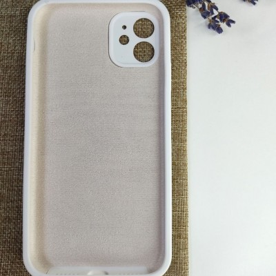Чехол-накладка для iPhone 12 Pro Max Silicone Case (без лого) №09, белый