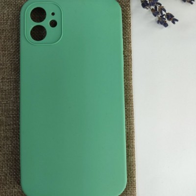 Чехол-накладка для iPhone 12 Silicone Case (без лого) №50, мятный