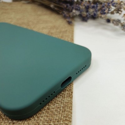 Чехол-накладка для iPhone 13 Pro Silicone Case (без лого) №58, сосновый лес