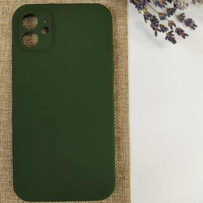 Чехол-накладка для iPhone 12 Silicone Case (без лого) №49, зеленый океан