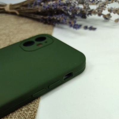 Чехол-накладка для iPhone 12 Silicone Case (без лого) №49, зеленый океан