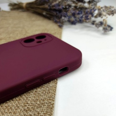 Чехол-накладка для iPhone X/XS Silicone Case (без лого) №52, фиолетовый виноград