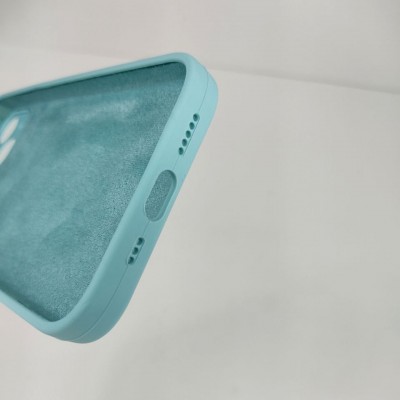 Чехол-накладка для iPhone 13 Mini Silicone Case (без лого) №21, голубой океан
