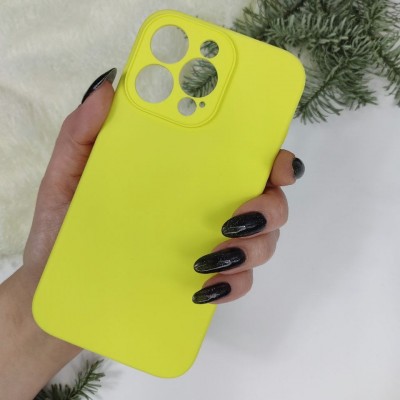 Чехол-накладка для iPhone 13 Mini Silicone Case (без лого) №32, светло-желтый