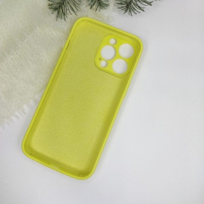 Чехол-накладка для iPhone 13 Mini Silicone Case (без лого) №32, светло-желтый