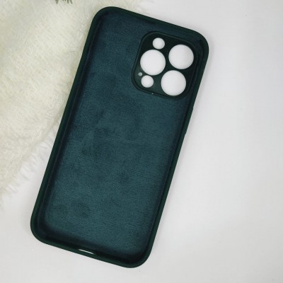 Чехол-накладка для iPhone 13 Mini Silicone Case (без лого) №49, зеленый океан