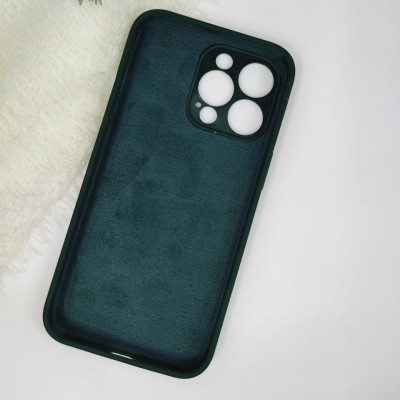 Чехол-накладка для iPhone 13 Pro Silicone Case (без лого) №49, зеленый океан