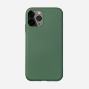 Чехол-накладка для iPhone 13 Pro, силиконовый Breaking Soft Touch с микрофиброй, темно-зел
