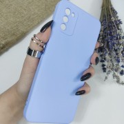 Чехол-накладка для Samsung A03s, силиконовый Breaking Soft Touch с микрофиброй, фиолетовый