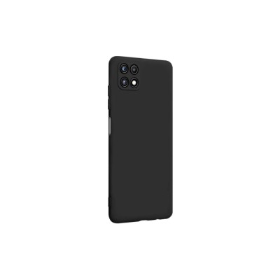 Чехол-накладка для Samsung A22S, силиконовый Breaking Soft Touch с микрофиброй, черный