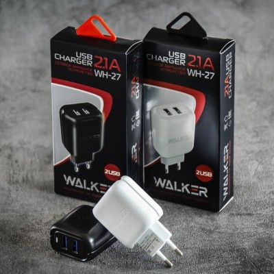 СЗУ Walker WH-27, 2 USB разъема (2,1А) блочок, белый