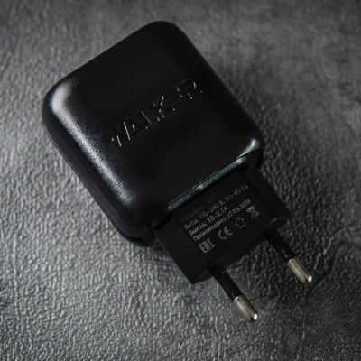 СЗУ Walker WH-27, 2 USB разъема (2,1А) блочок, черный