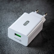 СЗУ XO L36 1 USB разъем 18W (быстрый заряд QC3.0), блочок, белый