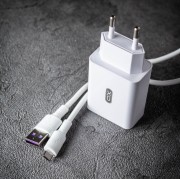 СЗУ XO L36 1 USB разъем 18W (быстрый заряд QC3.0), блочок + кабель Micro USB, белый