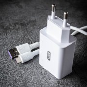 СЗУ XO L36 1 USB разъем 18W (быстрый заряд QC3.0), блочок + кабель TYPE-C, белый