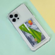 Чехол-накладка силиконовая для Apple iPhone 13 Mini (с карманом для карты), прозрачный