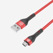 Breaking кабель Tissue USB - Micro USB, 3A, 60W1.2m. (21454), красный