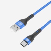 Breaking Кабель Tissue USB - Type-C, 3A, 60W, 1.2m. (21458), синий