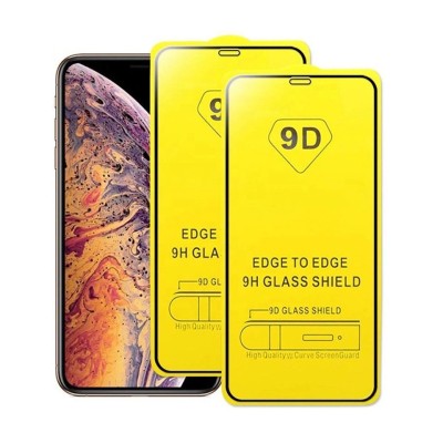 Защитное стекло Apple iPhone X/XS/11 Pro, 9D Full Glue, тех.упаковка (салфетки в комплекте), черный