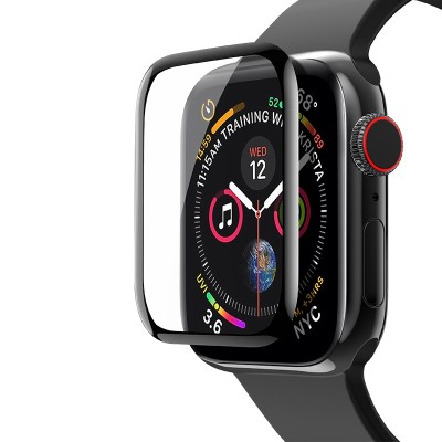 Защитное стекло для Apple Watch 42mm, Unipha, 5D, черный