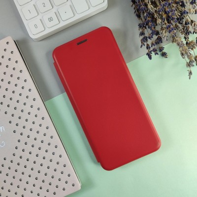 Чехол-книга для Xiaomi Redmi 10 (2021), Open Fashion, горизонтальный, красный