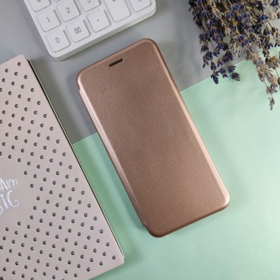 Чехол-книга для Xiaomi Redmi Note 9 Pro/9S, Open Fashion, горизонтальный, золотисто-розовый