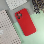 Чехол-накладка для iPhone 13 Pro, силиконовый Breaking Soft Touch с микрофиброй, красный