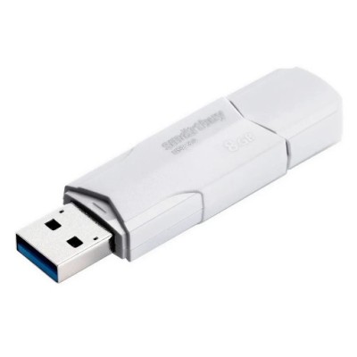 USB 8GB SmartBuy UFD 3.1 CLUE White (SB8GBCLU-W3), белый