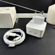 СЗУ для iPhone Power Adapter (2in1), 2USB Type С + кабель Lightning, (35W), белый