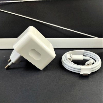 СЗУ для iPhone Power Adapter (2in1), 2USB Type С + кабель Lightning, (35W), белый