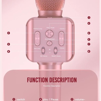 Микрофон-колонка XO-BE30, золотисто-розовый