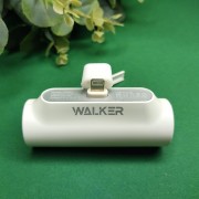 Внешний аккумулятор Walker WB-950 Mini, 5000 mAh,Li-Pol,2.1A вх/вых,Lightning,индик,подст., белый