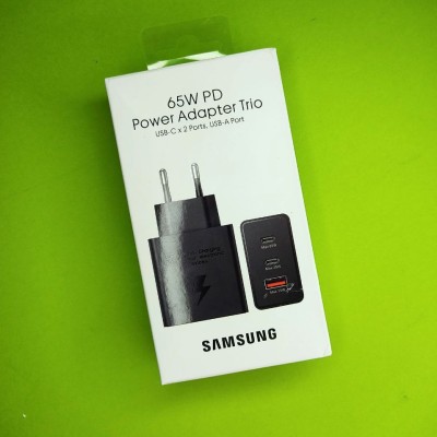 Сетевое зарядное устройство Samsung Travel Adapter 2USB Type С + 1USB-A, 5A, (65W), черный