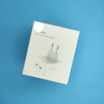 Сетевое зарядное устройство для iPhone 13 Pro Max, 2USB Type С, (35W), белый