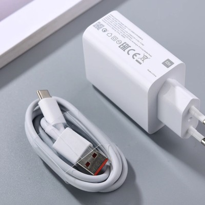 СЗУ Xiaomi 27W, 3.0A, + кабель USB -Type-C, белый