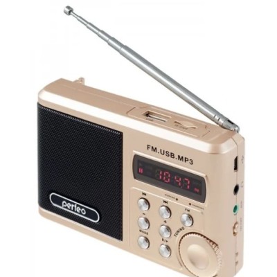 Perfeo мини-аудио Sound Ranger, УКВ+FM, MP3 (USB/TF), USB-audio, BL-5C 1000mAh, шамп.золот (SV922AU)