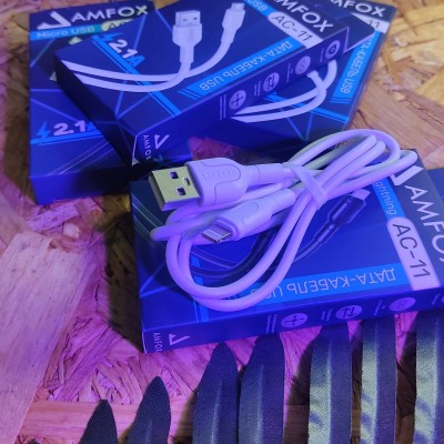 AMFOX кабель Micro USB C11, 2.1А, черный