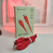 Breaking Кабель для iphone 5/6 Silicone USB-C - Lightning 2.4A, 1m (21641), красный