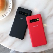 Чехол-накладка для Samsung S10 серия "Оригинал", Soft Touch, черный